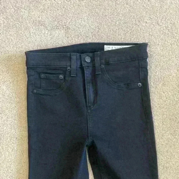 Rag & bone black 10 inch skinny high rise jeans in size 26 - Picture 2 of 7